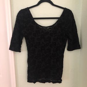 NWT Anthropologie black lace top size S